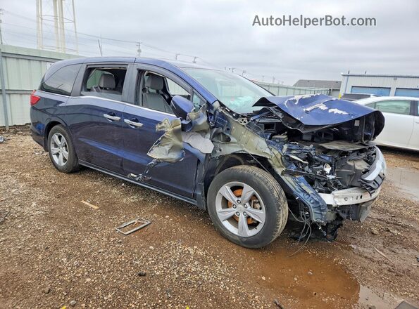 5FNRL6H76JB109018 2018 HONDA ODYSSEY Синий Передняя правая четверть