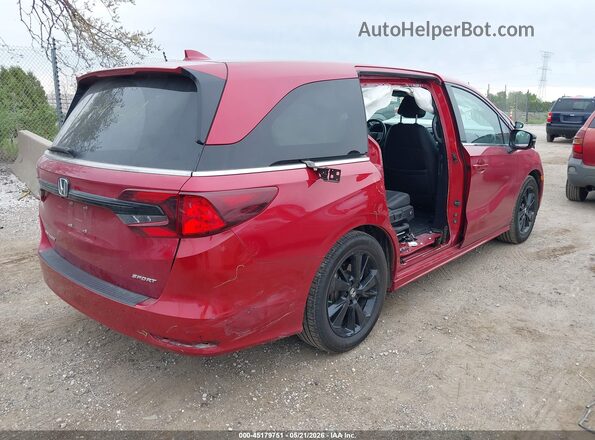 5FNRL6H76RB026149 2024 HONDA ODYSSEY Red Rear right