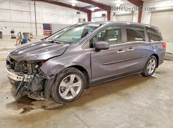 5FNRL6H78JB000088 2018 HONDA ODYSSEY Gray წინა მარცხენა ხედი სამი მეოთხედიდან