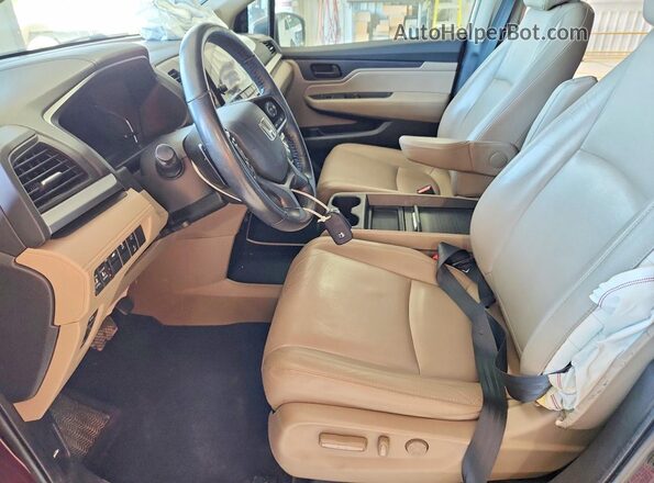 5FNRL6H79LB015248 2020 HONDA ODYSSEY Burgundy Widok wnętrza z przodu