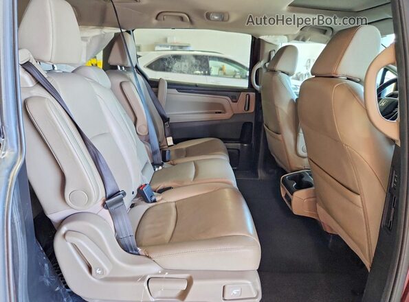 5FNRL6H79LB015248 2020 HONDA ODYSSEY Burgundy Widok wnętrza z tyłu