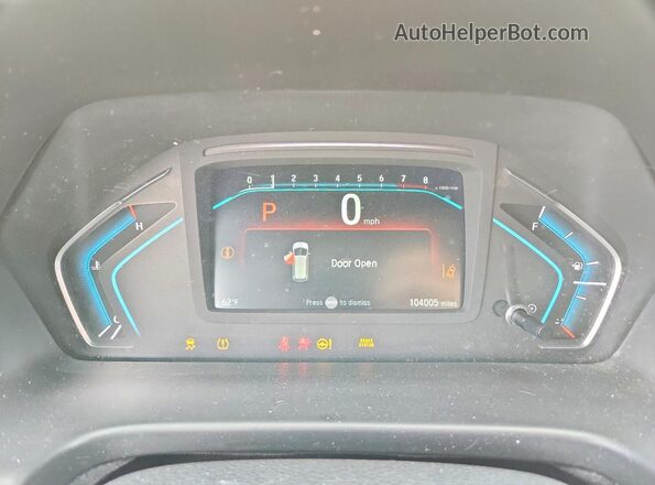 5FNRL6H7XKB084609 2019 HONDA ODYSSEY Burgundy Вид щитка приладів