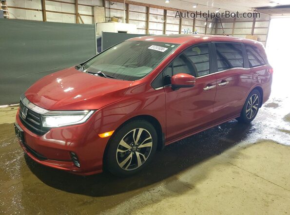 5FNRL6H83NB022854 2022 HONDA ODYSSEY Красный Передняя левая четверть