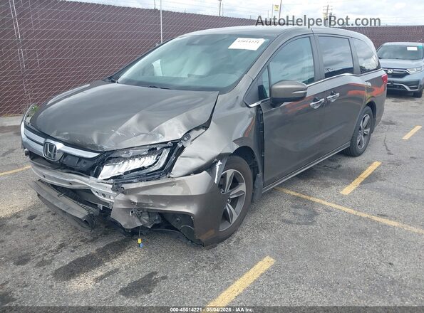5FNRL6H89JB005583 2018 HONDA ODYSSEY Коричневый Передняя левая четверть