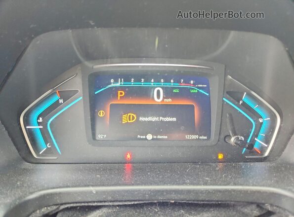 5FNRL6H89JB019449 2018 HONDA ODYSSEY White Вид щитка приладів