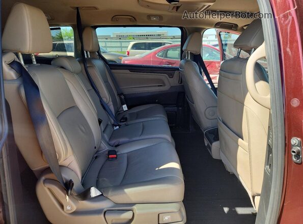 5FNRL6H90KB076780 2019 HONDA ODYSSEY Burgundy Widok wnętrza z tyłu