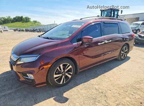 5FNRL6H90KB076780 2019 HONDA ODYSSEY Burgundy Przód lewy