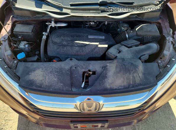 5FNRL6H90KB076780 2019 HONDA ODYSSEY Burgundy Widok komory silnika