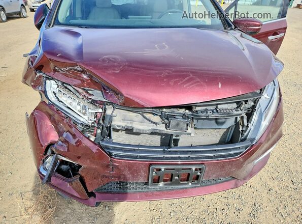 5FNRL6H91JB046380 2018 HONDA ODYSSEY Maroon ძრავის განყოფილების ხედი