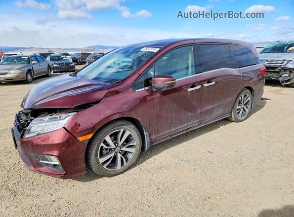 5FNRL6H91JB046380 2018 HONDA ODYSSEY Maroon წინა მარცხენა ხედი სამი მეოთხედიდან