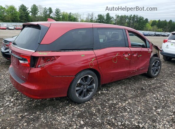 5FNRL6H91NB022778 2022 HONDA ODYSSEY Красный Задняя правая четверть