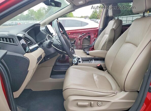 5FNRL6H91NB022778 2022 HONDA ODYSSEY Красный Вид салона спереди