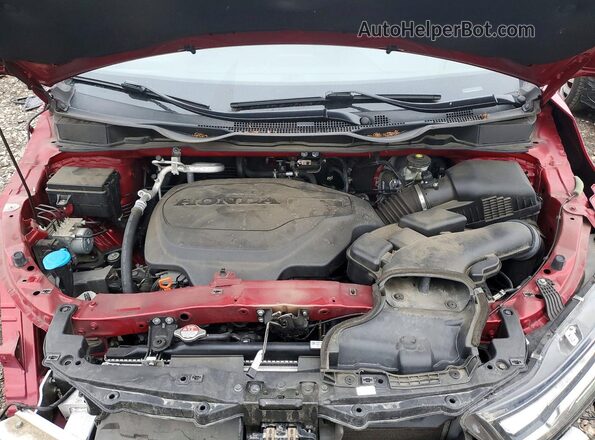 5FNRL6H91NB022778 2022 HONDA ODYSSEY Красный Вид подкапотного пространства