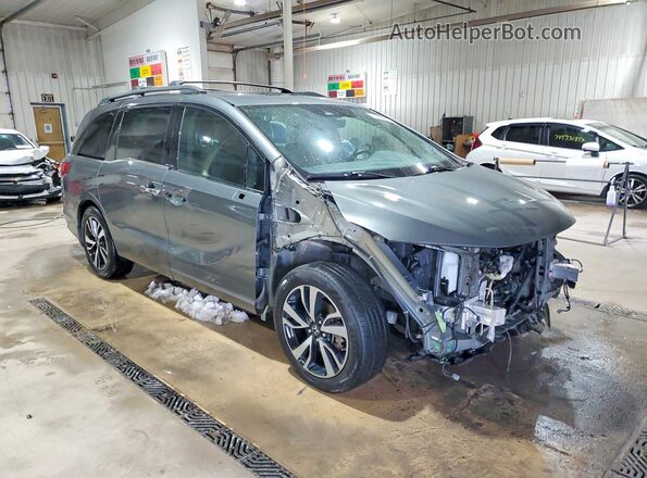 5FNRL6H93JB010092 2018 HONDA ODYSSEY Серый Передняя правая четверть