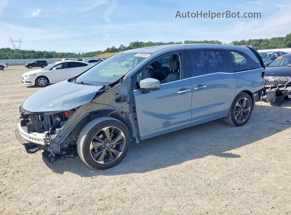 5FNRL6H93RB001159 2024 HONDA ODYSSEY Blue Przód lewy