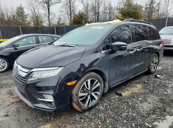 5FNRL6H95JB023362 2018 HONDA ODYSSEY Черный Передняя левая четверть