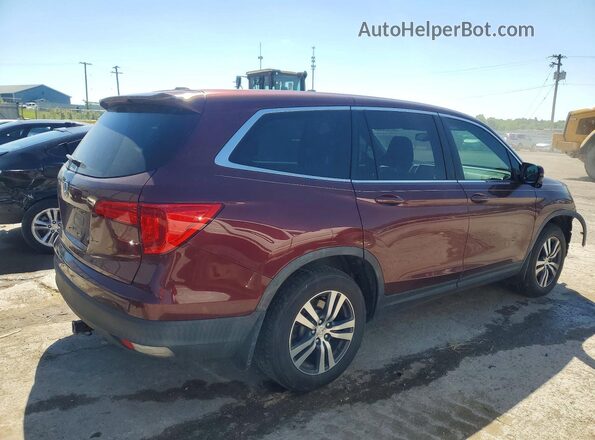 5FNYF5H59JB009698 2018 HONDA PILOT Темно-бордовый Задняя правая четверть