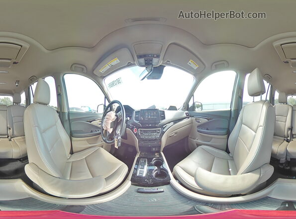 5FNYF5H9XKB015420 2019 HONDA PILOT Белый Панорамный вид салона 360°