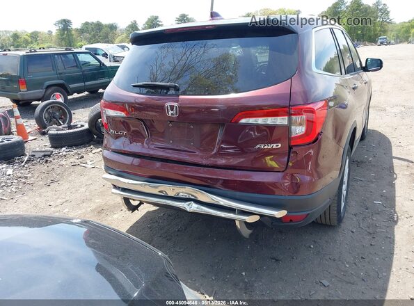 5FNYF6H13KB096373 2019 HONDA PILOT Бордовый Вид спереди