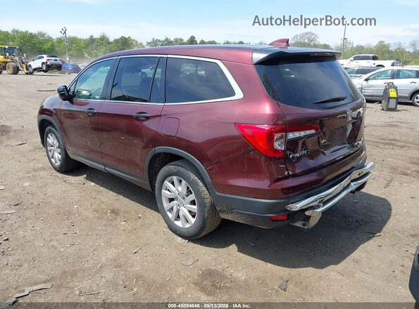 5FNYF6H13KB096373 2019 HONDA PILOT Бордовый Задняя левая четверть