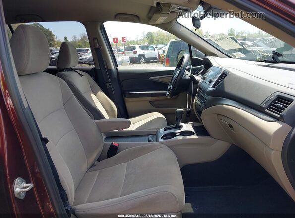 5FNYF6H13KB096373 2019 HONDA PILOT Бордовый Вид салона спереди