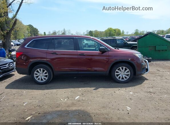 5FNYF6H13KB096373 2019 HONDA PILOT Бордовый Вид задней части салона