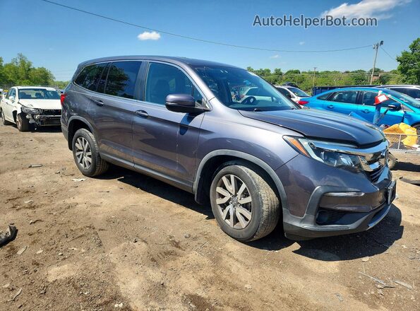 5FNYF6H55KB095017 2019 HONDA PILOT Gray Delantero derecho