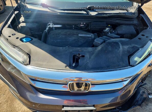 5FNYF6H55KB095017 2019 HONDA PILOT Gray Vista del compartimento del motor