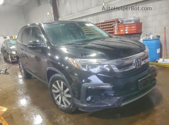 5FNYF6H57KB054937 2019 HONDA PILOT Черный Передняя правая четверть