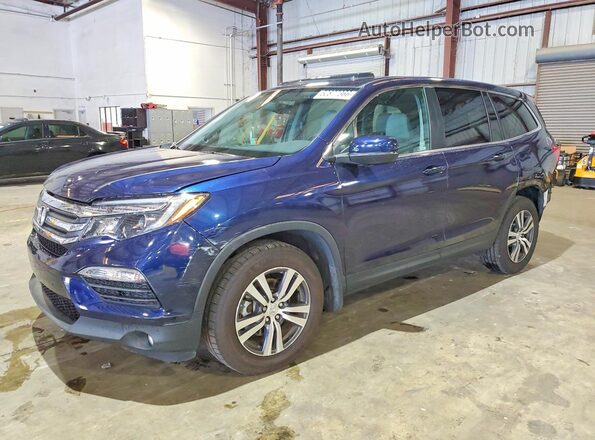 5FNYF6H59JB071981 2018 HONDA PILOT Blue Передня ліва чверть