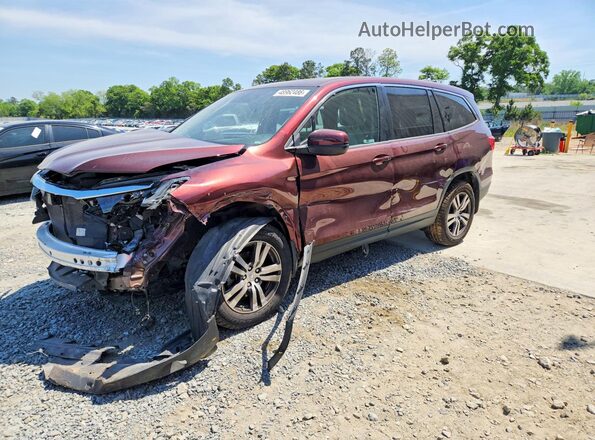 5FNYF6H67JB047834 2018 HONDA PILOT Бордовый Передняя левая четверть