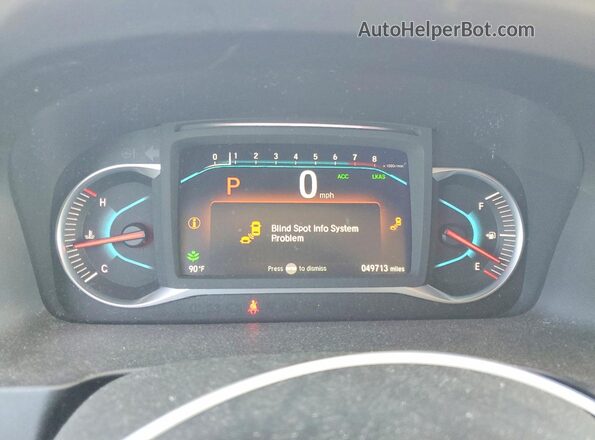 5FNYF6H6XMB044687 2021 HONDA PILOT Burgundy Вид щитка приладів