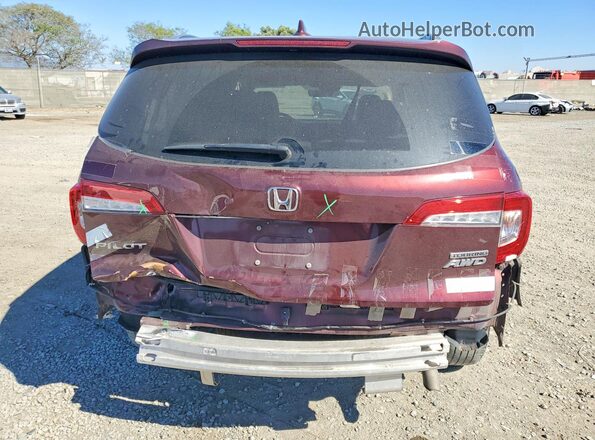 5FNYF6H6XMB044687 2021 HONDA PILOT Burgundy Вид ззаду