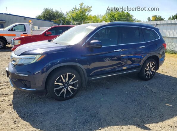 5FNYF6H91KB500034 2019 HONDA PILOT Синий Передняя левая четверть