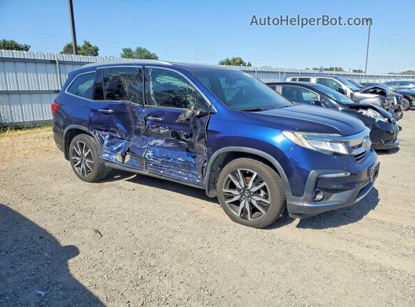 5FNYF6H91KB500034 2019 HONDA PILOT Синий Передняя правая четверть