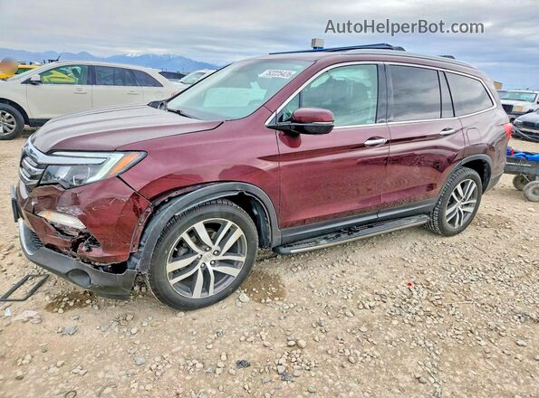5FNYF6H97GB096549 2016 HONDA PILOT Burgundy Передня ліва чверть