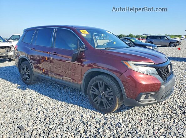 5FNYF8H24KB014168 2019 HONDA PASSPORT Burgundy წინა მარჯვენა