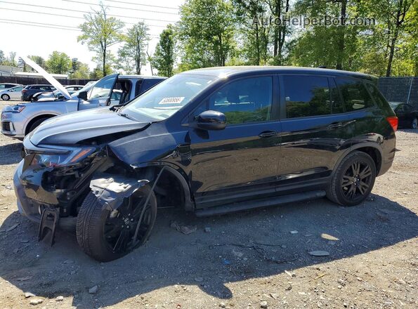 5FNYF8H29KB022458 2019 HONDA PASSPORT Черный Передняя левая четверть