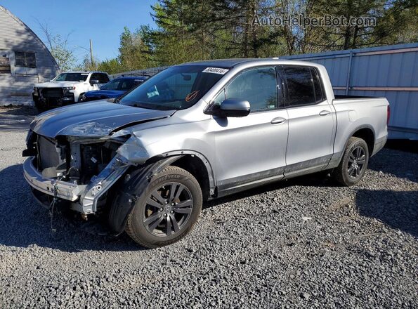 5FPYK3F18KB042734 2019 HONDA RIDGELINE Gray წინა მარცხენა ხედი სამი მეოთხედიდან