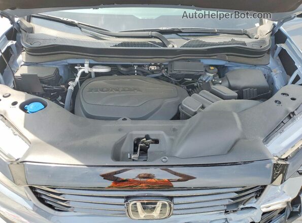 5FPYK3F19PB038599 2023 HONDA RIDGELINE Синий Вид задней части салона