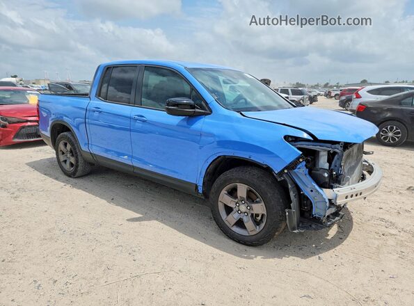 5FPYK3F69RB000613 2024 HONDA RIDGELINE Синий Передняя правая четверть