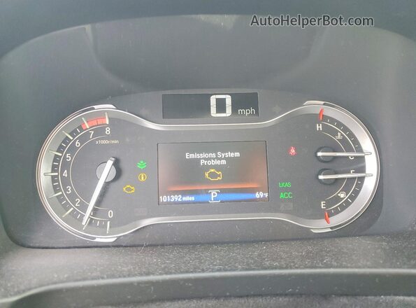 5FPYK3F77KB030918 2019 HONDA RIDGELINE White Вид щитка приладів