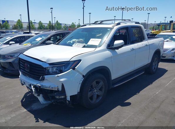 5FPYK3F77NB014285 2022 HONDA RIDGELINE White წინა მარცხენა ხედი სამი მეოთხედიდან