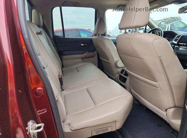 5FPYK3F7XHB007853 2017 HONDA RIDGELINE Burgundy Rear seats view
