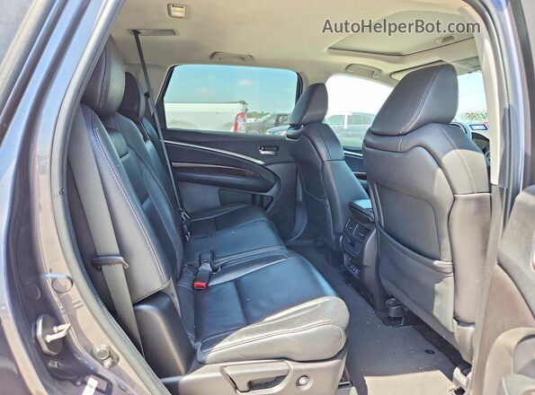 5FRYD4H38HB028752 2017 ACURA MDX Gray Widok wnętrza z tyłu