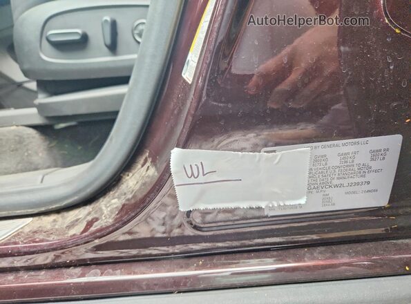 5GAEVCKW2LJ239379 2020 BUICK ENCLAVE Темно-бордовый Вид подкапотного пространства