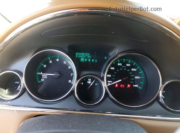 5GAKRBKD0GJ264643 2016 BUICK ENCLAVE Black Instrument cluster view