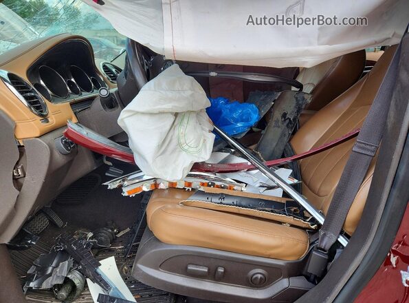 5GAKRBKD3GJ265849 2016 BUICK ENCLAVE Темно-бордовый Вид салона спереди