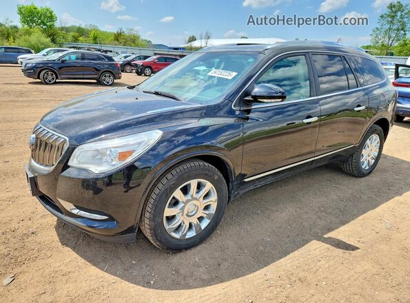 5GAKVBKD0HJ345882 2017 BUICK ENCLAVE Black წინა მარცხენა ხედი სამი მეოთხედიდან