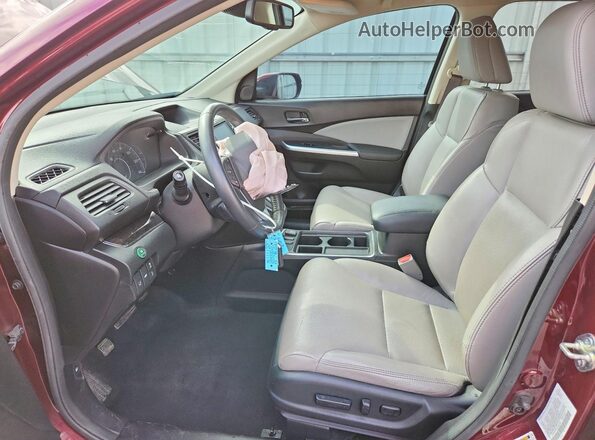 5J6RM4H95GL092702 2016 HONDA CR-V Темно-бордовый Вид салона спереди
